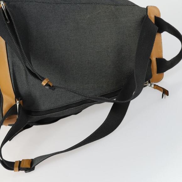 LOEWE Eye Nature Convertible Backpack Canvas Leather Gray Silver Auth bs31537 main image 10